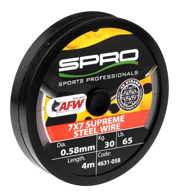 Koop Online SPRO Super Steel AFW Wire (4m) 0.28mm - 9kg/19lb