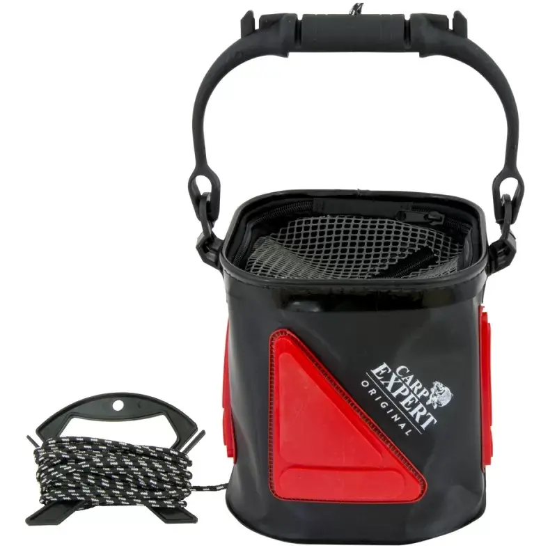 Voordeelprijs Carp Expert Water Bucket | 22 x 22 x 22cm | Black en Red | Emmer