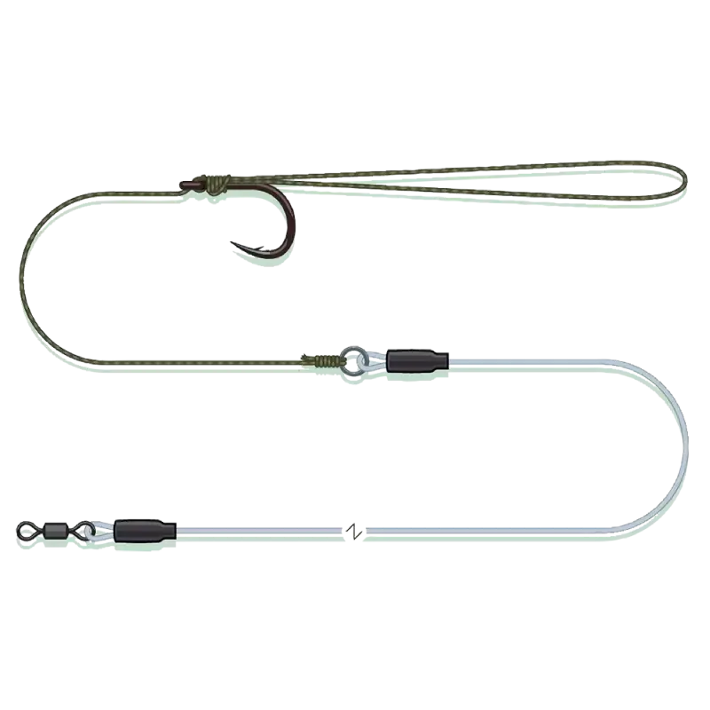 MadCat Combi Pellet rig | 55 CM | 0.80 MM | Haakmaat 1/0 Must-Have