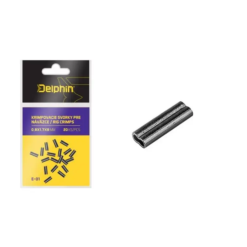 Delphin | Rig Crimps | 1.2 x 2.6 x 8mm | 20 stuks Snelle Levering