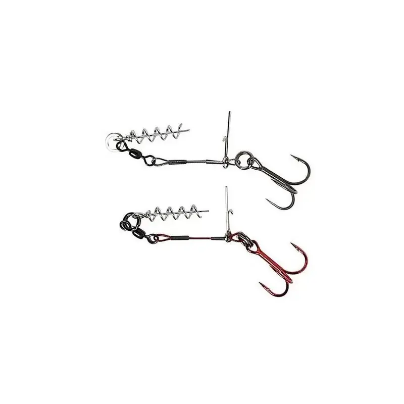 Carbon49 Corkscrew Stinger | Enkele haak #1/0 | 23KG | 2 stuks Exclusieve Aanbieding