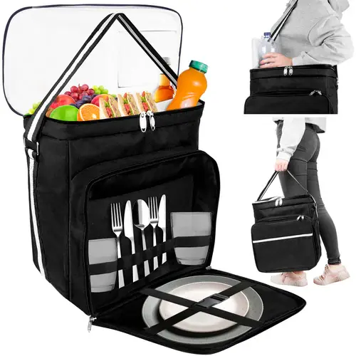 Trizand Thermische Picknicktas - 35 x 23 x 35 cm - Waterdicht - Grijs Bestseller