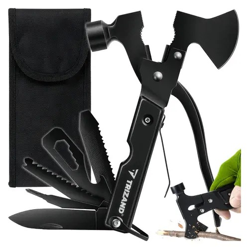 Trizand 17-in-1 Multi-Tool - Met Bijl en Hamer - Compact en Duurzaam Gecertificeerd