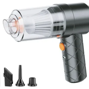 2-in-1 Stofzuiger en Compressor – Draagbaar – 3600mAh Accu Snelle Levering