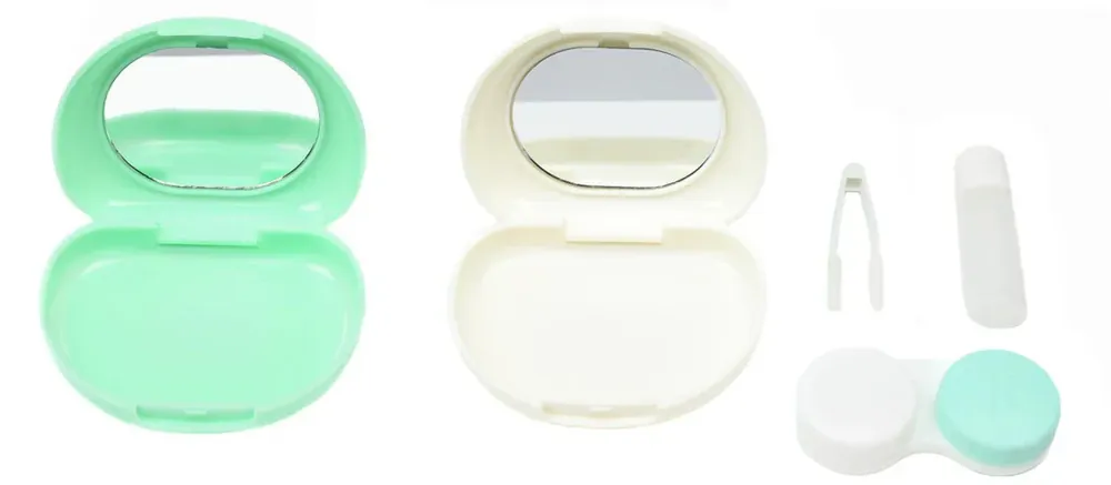 Benson Contactlenshouder Reisset - Met Spiegel, Pincet & Flesje Uitverkoop