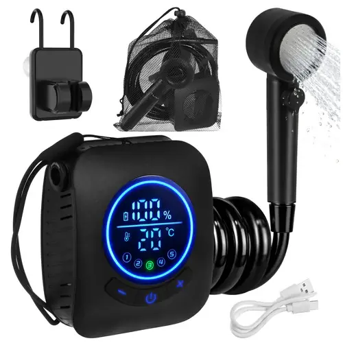 Gecertificeerd Trizand 8000mAh Draagbare Campingdouche - Met LED Display - IPX8