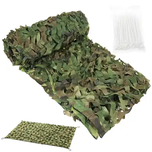 Exclusieve Aanbieding Gardlov Camouflagenet - 2 x 3 m - Inclusief 100 Kabelbinders - Woodland
