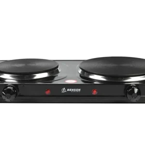 Must-Have Benson Dubbele Elektrische Kookplaat - 2500W - 5 Standen per Zone - Zwart