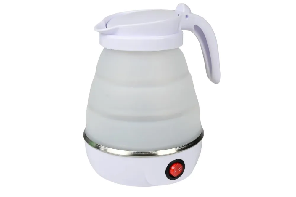Benson Opvouwbare Waterkoker - 600 ml - Siliconen & RVS - Droogkookbeveiliging - Wit Bestel Nu