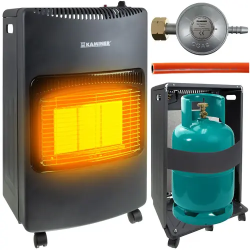 Kaminer Gasverwarming - 4200W - Mobiel - Met Slang & Regelaar - DE Nu Kopen