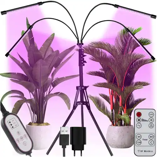 Seizoensaanbieding Gardlov 19388 4-in-1 LED Groeilamp op Statief - 80 LED - 14W
