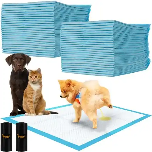 Purlov Hygiënische Pads - 60 x 90 cm - 100 Stuks incl. 30 Poepzakjes Koopje