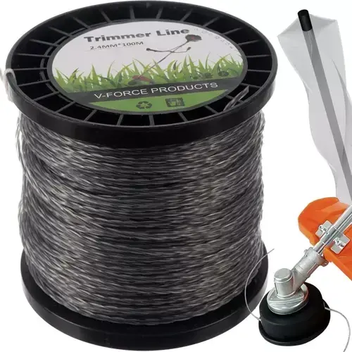Nieuw Bigstren Maaidraad voor Bosmaaier - 2,4 mm x 100 m - Getwist - Zwart