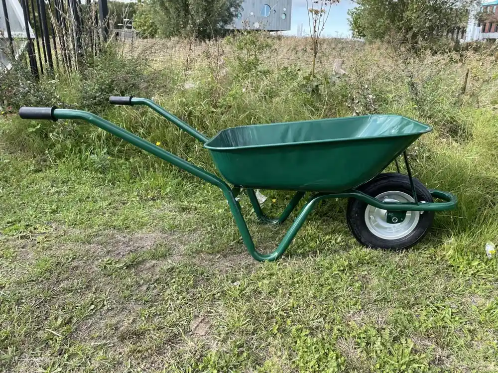 Benson Demonteerbare Kruiwagen - 60 Liter - Metaal - Groen - Semi-massief Wiel Beperkte Voorraad