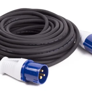 Benson Verlengkabel - Neopreen - IP44 - 20 meter - Blauw - Caravan/Camper/Boot Op = Op
