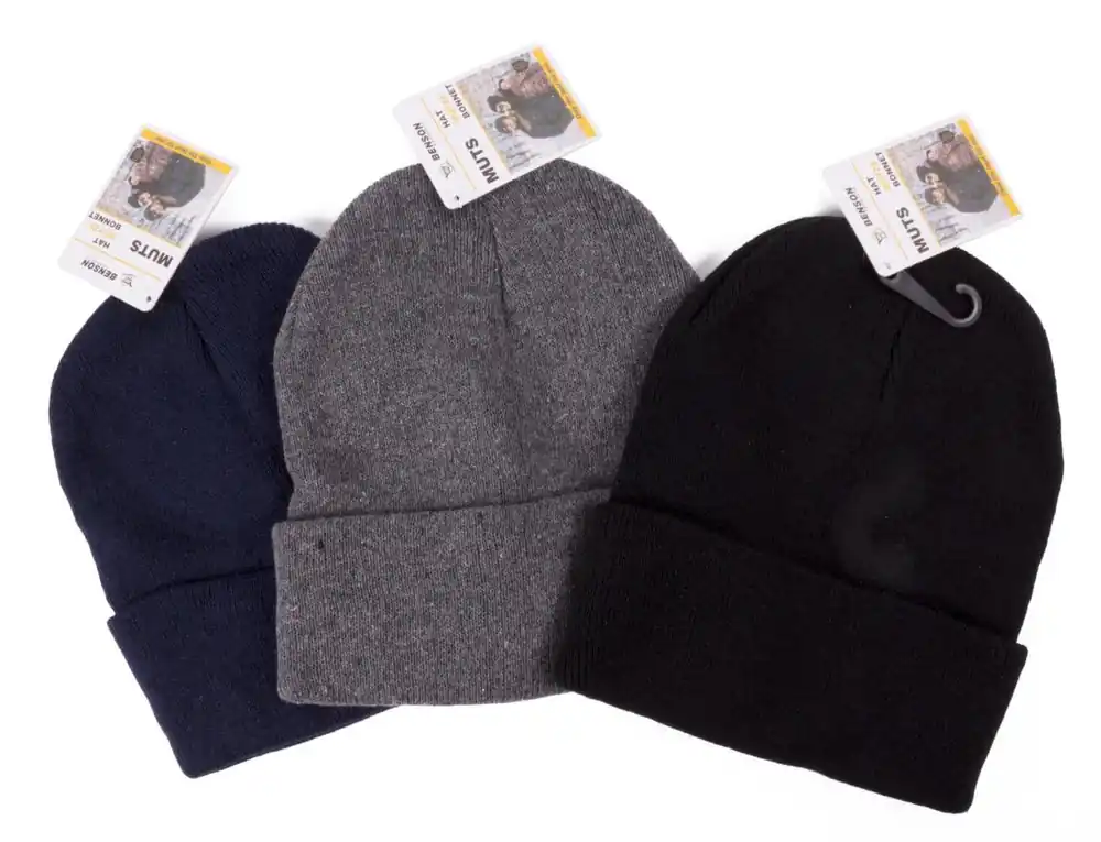Rechtstreeks Van De Fabrikant Benson Warme Beanie Muts – One Size – Gebreid Acryl – Kleurenmix