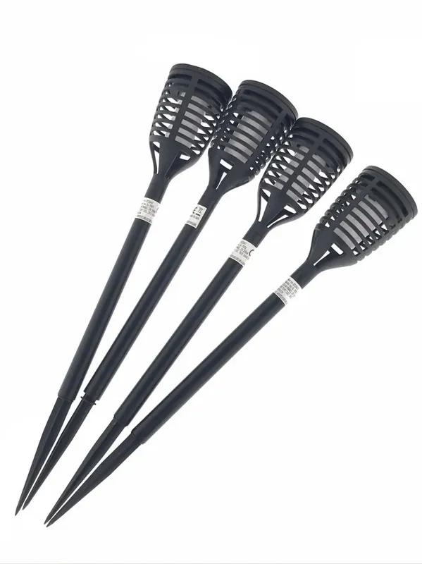 Rechtstreeks Van De Fabrikant Benson Solar Tuinlamp Fakkel – Set van 4 – Flikkerend Kaarseffect – 41 cm